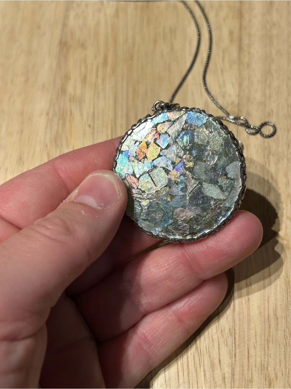 Ancient Roman glass necklace